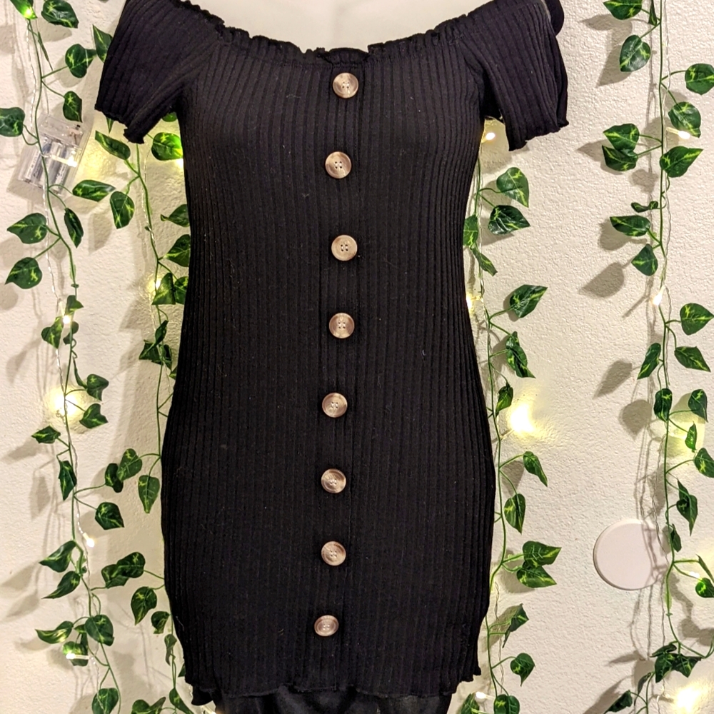 Black Buttoned Dress